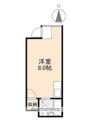 山口ハイツ[1R/19m2]の間取図