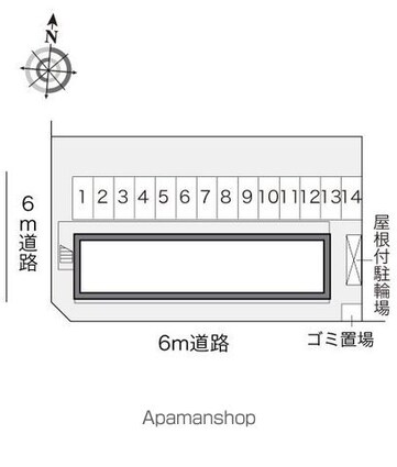 レオパレス海幸Ⅱ[1K/26.49m2]の配置図