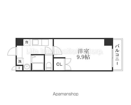アートプラザユー[1K/28.67m2]の間取図