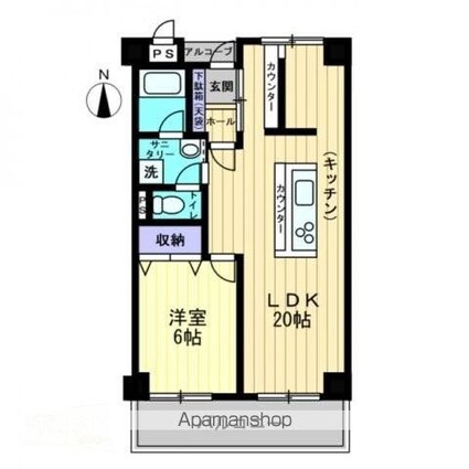 ノースポイントハイツ[1LDK/53.25m2]の間取図
