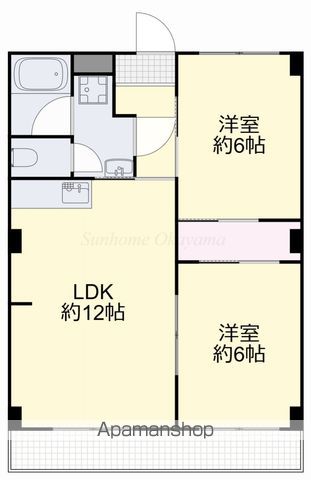 虫明第二マンションの間取り写真