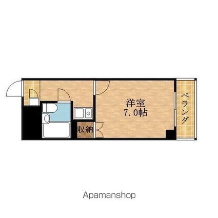 リッチハイツ城北[1K/18m2]の間取図