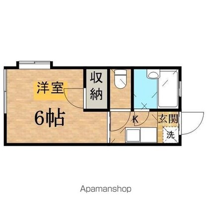 美里ハウス高幡[1R/17.4m2]の間取図