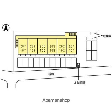 ヴィラセゾン６[1LDK/37.53m2]の配置図