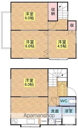 レストハイツⅡ[4DK/65.41m2]の間取図