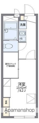 レオパレスカメリアウエスト[1K/22.35m2]の間取図