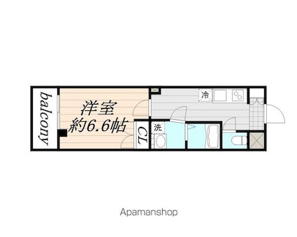 千葉県柏市南柏１丁目[1K/27.55m2]の間取図