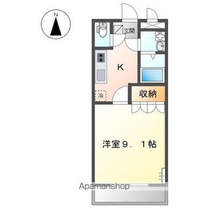 プレッソリーバ[1R/29.7m2]の間取図