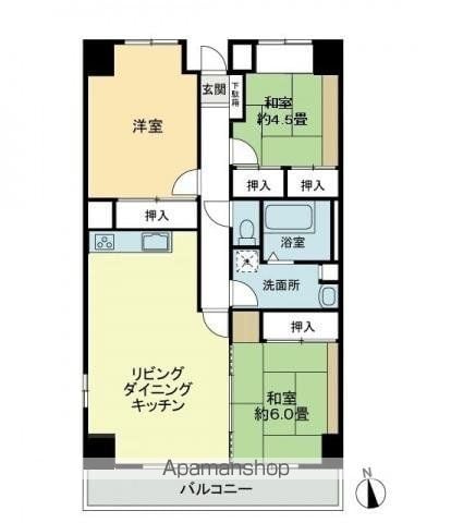 カーサ大和 錦町の間取り写真