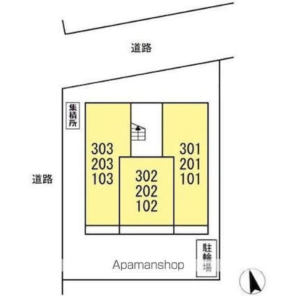 ＤーＨｉｌｌｓ城北[1R/25.06m2]の配置図