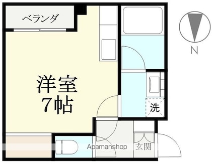 ツインロワイアル[1R/24m2]の間取図