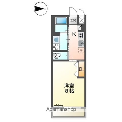 メイト[1K/27.62m2]の間取図