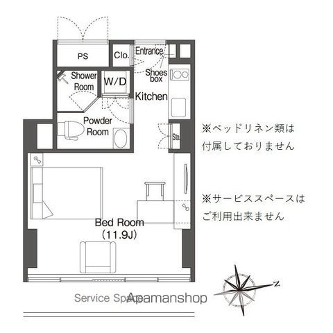 フロンティアレジデンスザタワー品川の間取り写真