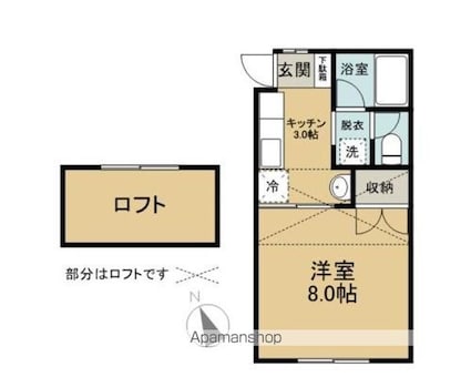 Ｍ’Ｓプレステージ[1K/26.49m2]の間取図