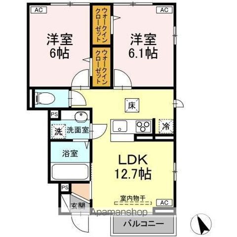 クレールA棟の間取り写真