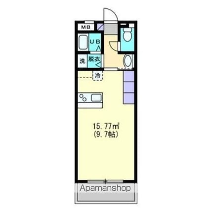 レジデンスＭ[1K/30.92m2]の間取図