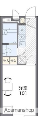 レオパレスドミール　板垣[1K/19.87m2]の間取図