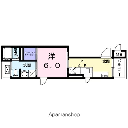 ベル・ジュネスＮ[1K/26.25m2]の間取図