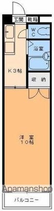 サンループ加藤[1K/28.3m2]の間取図