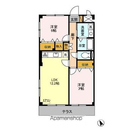 ＫＡＺＵ市川[2LDK/59.12m2]の間取図
