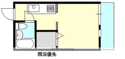 ＬＡ新徳田Ｂ[1R/22.65m2]の間取図