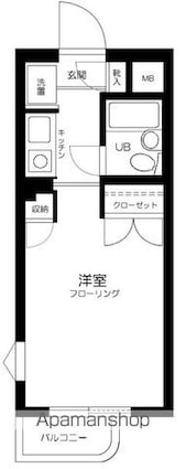 東京都中野区上高田２丁目[1R/17.92m2]の間取図