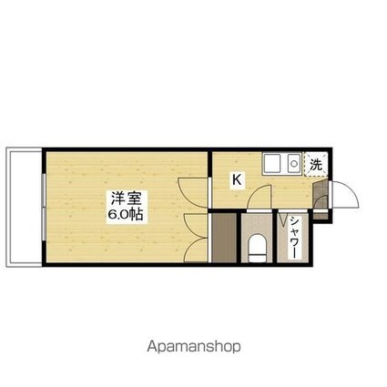 リバージュ山下[1K/18m2]の間取図