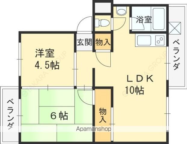 宮川荘の間取り写真