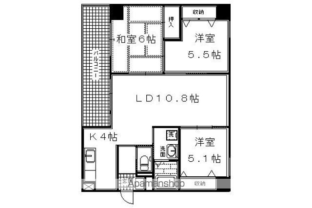 阪急電鉄京都線 京都河原町駅 徒歩7分 9階建 築26年の間取り写真