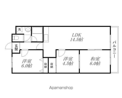 ファミールＤＡＮ[3LDK/66.08m2]の間取図