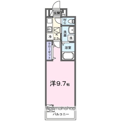ｆｏｒＺｉ．Ｂ（フォージＢ）[1K/28.87m2]の間取図