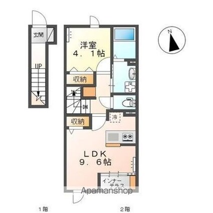 プルンバーゴ　[1LDK/42.82m2]の間取図