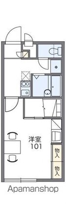 レオパレス向日葵[1K/21.81m2]の間取図