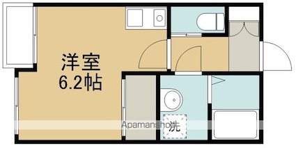 ピュア・スプリング杉田Ⅱ[1R/19.64m2]の間取図
