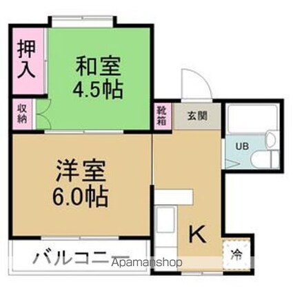 エクセル春岡[2K/30m2]の間取図