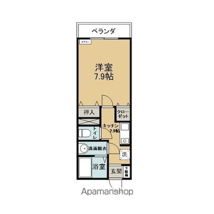 メゾン・ド・Ｋ　Ａ棟[1K/28.36m2]の間取図