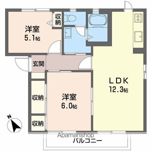 ローズタウン 2番館の間取り写真