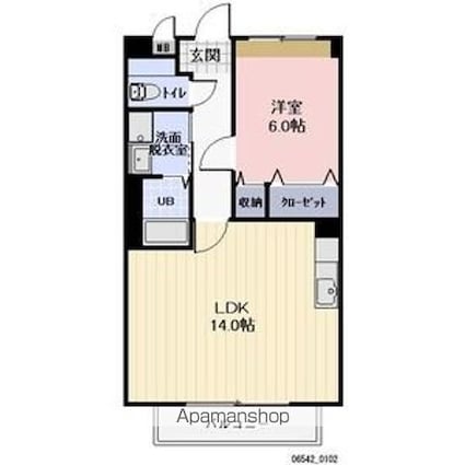 ロイヤルハイム[1LDK/56.51m2]の間取図