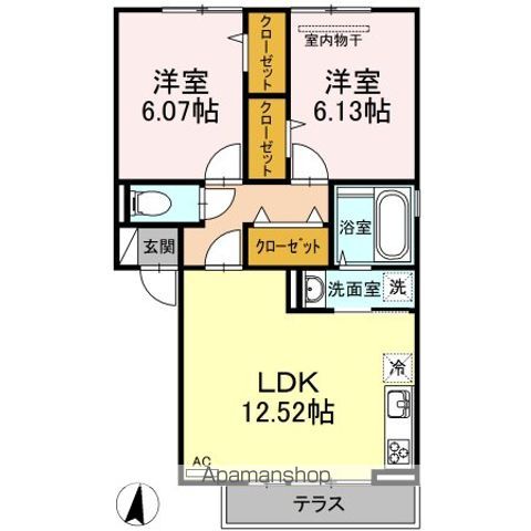 【ロイヤルステージタウン鳥栖Ｄ棟の間取り】