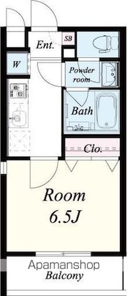 ソフィアコート長居公園[1K/24.42m2]の間取図