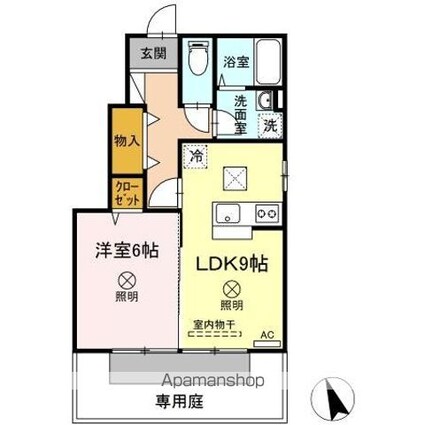 フィオリ　トゥーラ[1LDK/40.17m2]の間取図