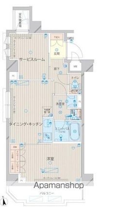 ルーブル上板橋[1SDK/40.19m2]の間取図