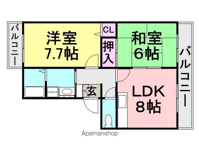 グレイス西難波の間取り写真
