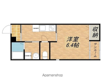 レジーナ[1K/26m2]の間取図