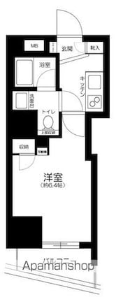 コンシェリア池袋ＭＡＳＴＥＲ’Ｓ　ＶＩＬＬＡ[1K/20.92m2]の間取図