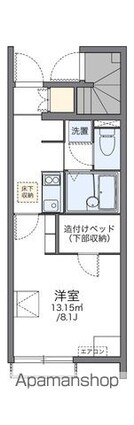 レオネクスト亀山Ⅱ[1K/23.61m2]の間取図