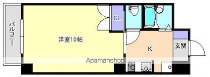 マンション雄創[1K/27.06m2]の間取図