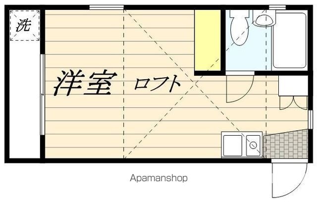東京都三鷹市上連雀５丁目[1R/26.21m2]の間取図