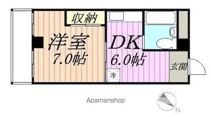 ラポールビル[1DK/26.28m2]の間取図