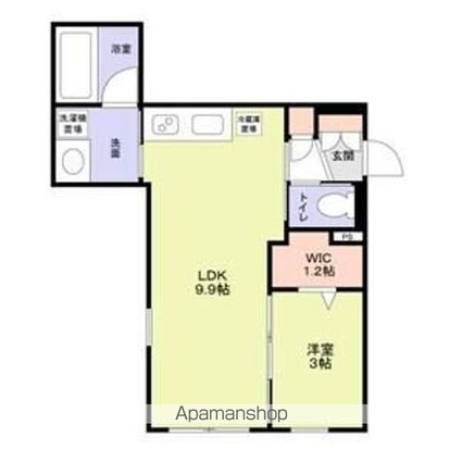 モンレーヴ本駒込[1LDK/32.93m2]の間取図